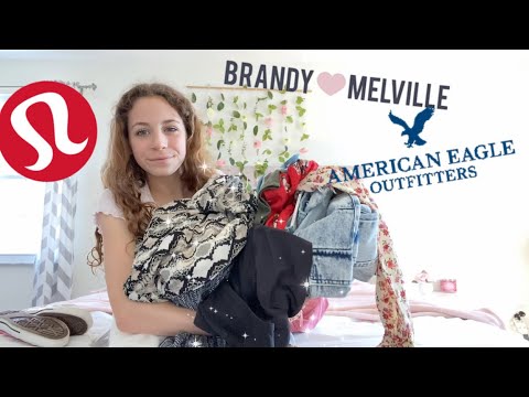 Spring TRY ON haul! Lululemon, AE, Hollister, Brandy- ETC!