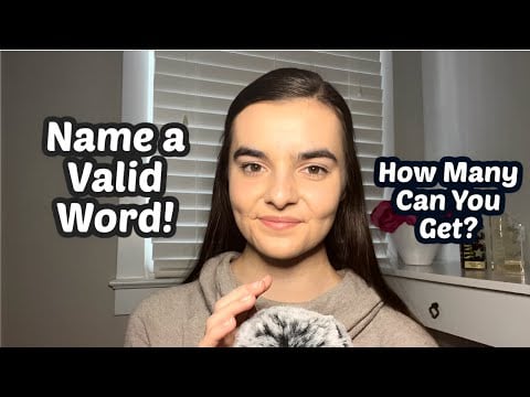 ASMR Name a Valid Word | 50 Trivia Questions