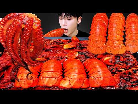 ASMR MUKBANG | 직접 만든 해물찜 대왕 랍스터 문어 팽이 버섯 먹방 & 레시피  LOBSTER, OCTOPUS, SEAFOOD