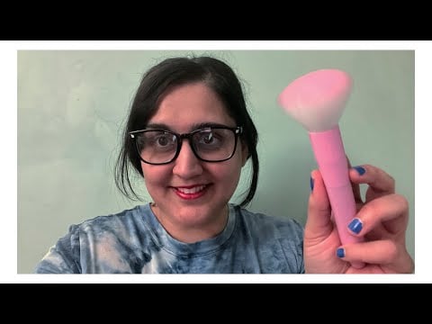 ASMR Camera Brushing a little bit Of Mouth Sounds ~Hand Movements ~ + some air tracing (WHISPERS) 