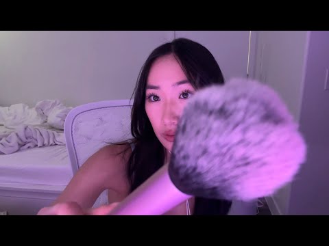 ASMR fast and aggressive makeup application (doing your makeup)