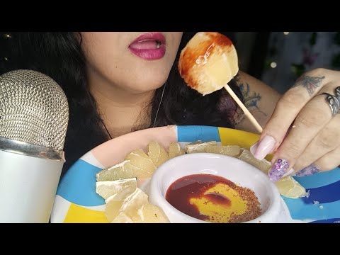 ASMR Comiendo Lima 🍋 con tajin y chamoy