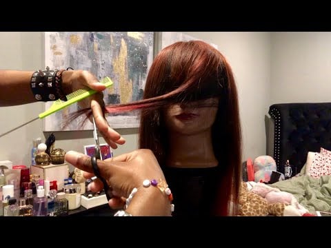 ASMR Wig Transformation 🎀 (Cutting, Straightening, Rollers)