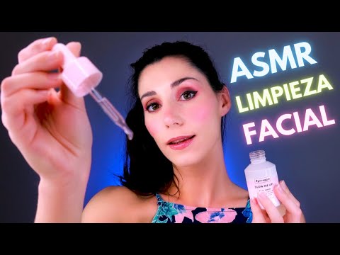 ASMR LIMPIEZA FACIAL RELAJANTE ✨💧ROLEPLAY en ESPAÑOL para DORMIR RÁPIDO