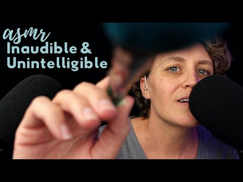 ASMR Super Inaudible/Unintelligible Whispering + Face Brushing