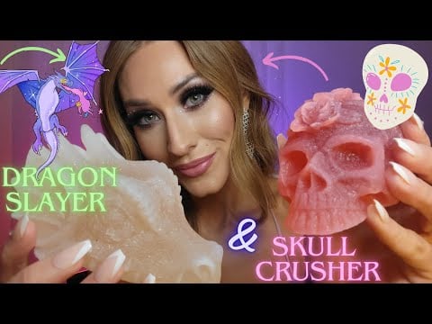 ASMR 🍭 GIANT Halloween Edible Crystals! 🍬👻⛈️ *Mukbang* (eating sounds, tapping, mouth sounds)