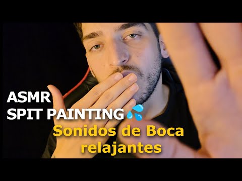 ASMR SPIT PAINTING & MOUTH SOUNDS😴 Sonidos de Boca y Relajación Extrema para Dormir Rápido