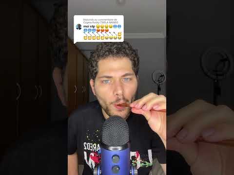 ASMR EMOJI CHALLENGE 🤑🥶😡🥄🍯😭 #asmr #asmrfrançais #emojichallenge #shorts