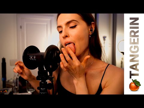 ASMR Spit Painting / Purring / Deep Tongue Fluttering | Tangerin