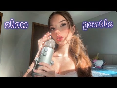 ₊˚⊹ slow and gentle asmr to help you sleep (whispers, mic scratching, positive affirmations, etc) 