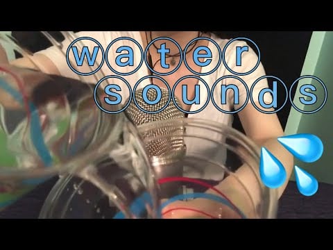 Asmr- Water pouring/Water sounds (Fast/Aggressive some parts) No talking
