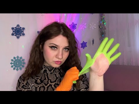 GLOVES ASMR | Ripping My Latex + Nitrile Disposable Gloves | Asmr Kisses 😈