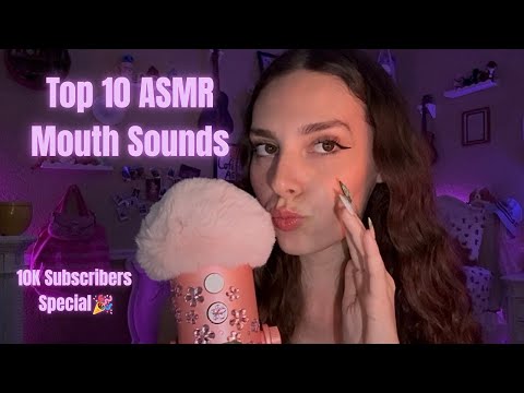 ASMR | Top 10 Mouth Sounds for DEEP Sleep (10K Subscribers Special🎉)