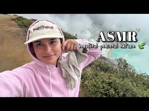Outdoors nature ASMR on a volcano 🌋 Join me on a ~ very tingly ~ hike in Indonesia 💞