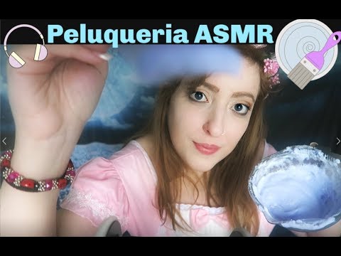 ASMR ESPAÑOL ♡TINTE de PELO, LAVADO y CORTE [BINAURAL]♡ Whispering&Soft Spoken