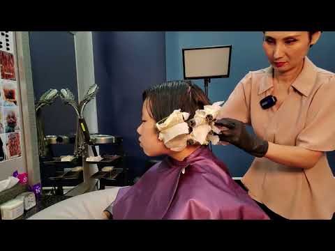 미용실ASMR (시각과청각의활성화) 동영상 1시간 32분 긴영상으로 컷트 염색 펌 시청을 만끽하시기를 바랍니다!!~Korean Hair salon ASMR (Visual and