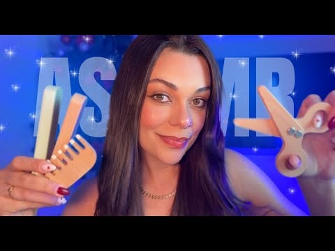 ASMR: Mexendo No Seu Cabelo Até Você Dormir 😴 (escova, tesoura e chapinha)