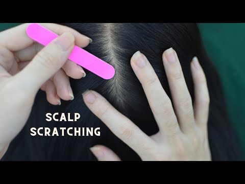 ASMR Tingles Scalp Scratching, Scalp Massage With Tools, Sounds Make You Relieve Stress, Headache