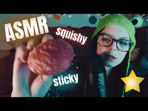 ASMR UNINTELLIGIBLE INAUDIBLE WHISPERING with Accent STICKY SQUISHY Brain Cupcake Sounds