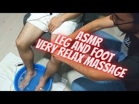 ASMR FOOT WASH AND RELAXING FOOT AND LEG MASSAGE WITH WATER #asmr #massage #relax #relaxing