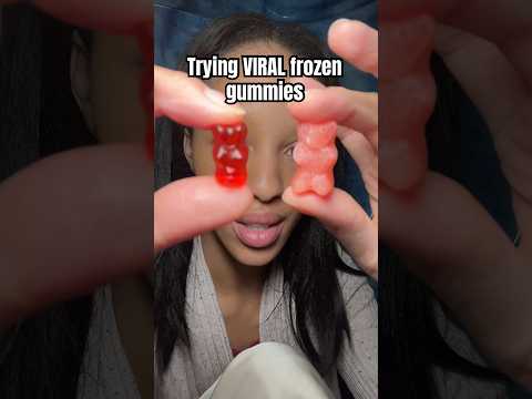 Trying VIRAL frozen gummies #asmr