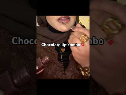 Asmr applying chocolate lip combo🍫🤎 #asmrshorts #asmrlipgloss @Hudabeauty @Gisou