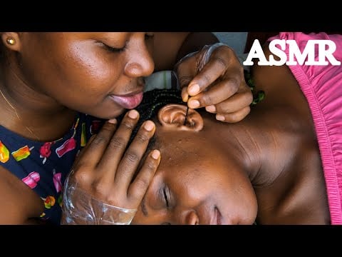 ASMR ✨She Fell Asleep So Fast… | Close-Up Back, Face & Ear Care 