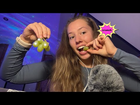 ASMR eating the worlds crunchiest grapes! 