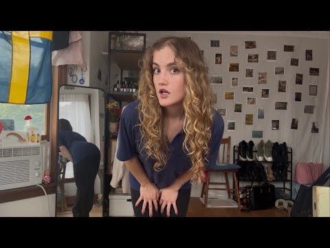 sometimes yoga pants & mascara is all you need (fabric scratching asmr personal attention)