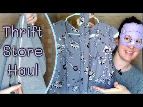 {Thrift Store Haul} Whispered ASMR - Fabric Sounds - Tapping/Scratching