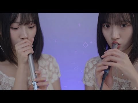 ASMR Twin Close-Up Triggers 👯‍♀️💋 Binaural Kissing & Mouth Sounds #ASMR #SleepAid #Tingles