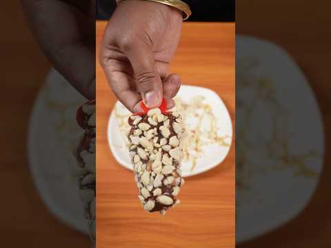 🍫 ASMR Chocobar Ice Cream | Chocolate Crack Sound 😍 | Satisfying Dessert Sounds #shorts #asmr