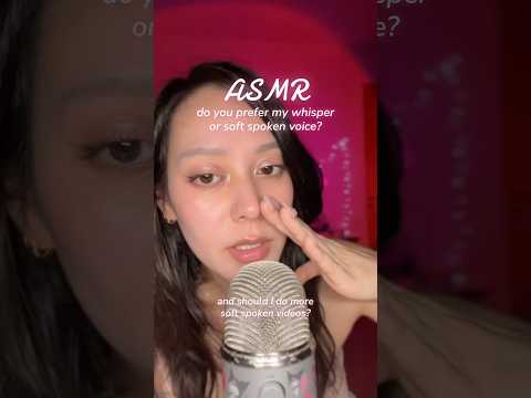 do you prefer my whisper or soft spoken voice? 💖 (ASMR)