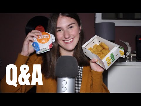 [ASMR] Q&A + mukbang// 1000 subscriber special 🥰// whispering// (german/deutsch)