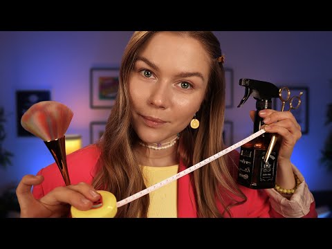 ASMR Haircut, Makeup & Measuring RP ~ Soft Spoken Personal Attention