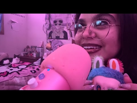 ASMR ranting, tapping, scratching and mouth sounds 🩷🌸🫶🏽😛
