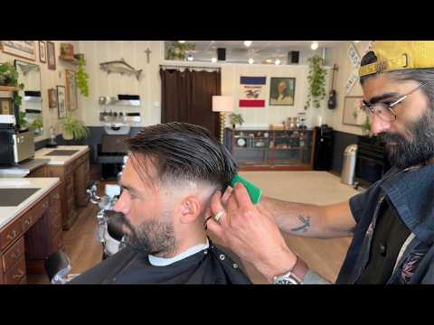 ASMR | Haircut & Shampoo | Calderone's Barbershop