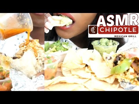 🌱ASMR CHIPOTLE BURRITO | Chips | Guacamole | Soft Spoken | Eating sounds | Big bites