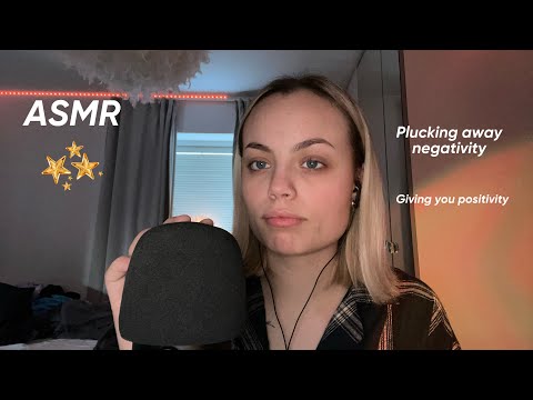 ASMR Plucking away your negative energy and giving you positive energy 😍✨