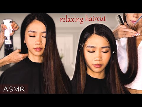 😴 This Haircut Will Make You Tingly ⚡ASMR Professional Hair Stylist cuts Savannah's Hair 🌟✂️