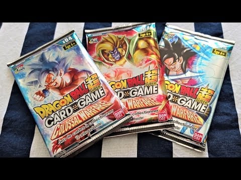 3 boosters Dragon Ball Super Card Game (Colossal Warfare) - ASMR Français