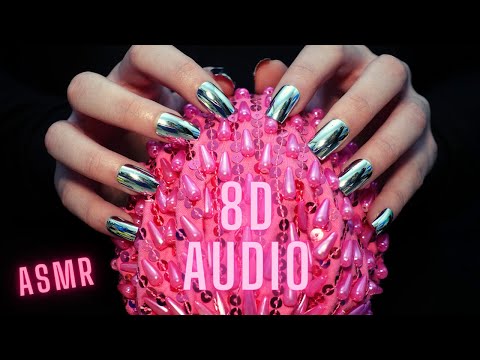 Asmr 8D Audio Mic Scratching - Brain Scratching & Massage | Long Nails - Asmr No Talking for Sleep