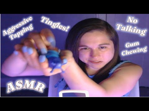 ASMR Fast and Aggressive Tapping and Gum Chewing(No Talking) ⚡️⚡️