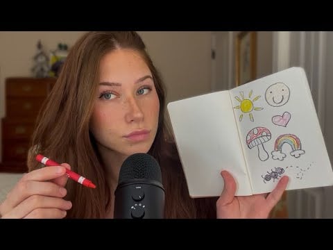 ASMR Watch Me Draw 🖍 | Relaxing Whispering & Paper Sounds