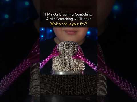 1 Minute Brushing, Scratching & Mic Scratching!! 🩷 #asmr