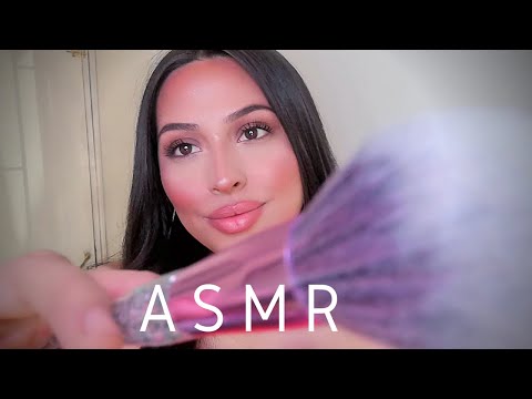 ASMR Tocando tu Carita con Brochas + LLUVIA (ESPAÑOL/CHILE)