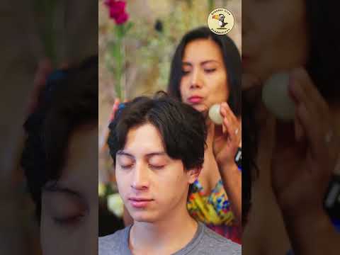 Nelly's ASMR massage with EFT tapping & soft whispering for anxiety relief & sleep #shorts
