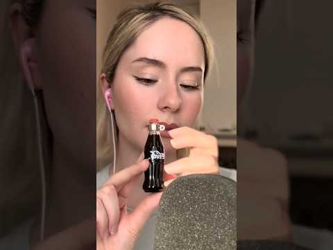 drink this tiny soda #asmr #tapping #tingles