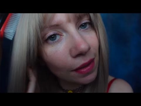ASMR - ASMR - Close Up Hair Brushing with a Gentle Whisper Ramble