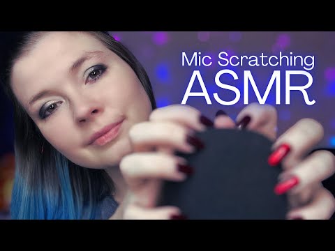 ASMR Fast and Aggressive Foam Mic Scratching With Long Nails and Rings (No Talking)